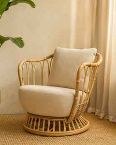 Chaise en rotin écologique-Style minimaliste durable pour hôtels, chambres et espaces de vie extérieurs Chaise en rotin élégante - Product Image 4