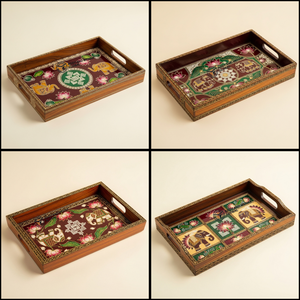 ถาดเสิร์ฟไม้ไวกิ้งแบบขายส่งจำนวนมาก ทนทาน เป็นมิตรกับสิ่งแวดล้อม ลายเรือเมีน่า พร้อมลวดลายรูน ของตกแต่งบ้าน ถาดชา กาแฟ ของขวัญ ทำด้วยมือ - Product Image 4