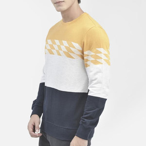เสื้อสเวตเชิ้ตผู้ชายสไตล์มินิมอล แนวสตรีทแวร์ แขนจั๊มพ์ คอวี ลำลอง - Product Image 2