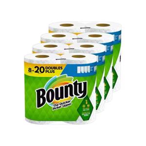 Premium Bounty Select-Toallas de papel de tamaño A-Rollos triples, blanco, 147 hojas por rollo (paquete de 8) Recogedor más rápido - Product Image 1