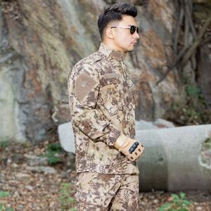 Uniforme tactique personnalisé à manches longues, respirant, uniformes de sécurité en gros, multi-poches, costume de camouflage, conception de logo personnalisé - Product Image 5