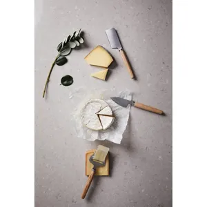 VINGA Retro Custom Merchandising <b>Cheese</b> Tools <b>Set</b> Elegant Vintage <b>Cheese</b> Board and Knife with Leather Strap - Product Image 3