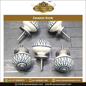 Perilla de cerámica elegante de acero inoxidable más vendida para manijas de gabinete de cajón decorativas interiores para uso en cocina - Product Image 3