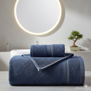 Serviettes en coton gaufré écologiques de qualité supérieure, respirantes, douces pour la peau, épaisses et moelleuses, pour le spa, la salle de sport, les voyages et l'usage quotidien - Product Image 2