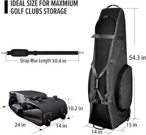 Sac de sport personnalisé pour les voyages, les sports et les touristes, avec roulettes, sac à dos, grand capacité, imperméable, en polyester, sac de golf - Product Image 4