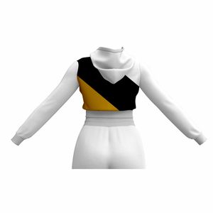 Conjunto de chándal de Top corto estampado ecológico personalizado para fitness y ocio de invierno - Product Image 4