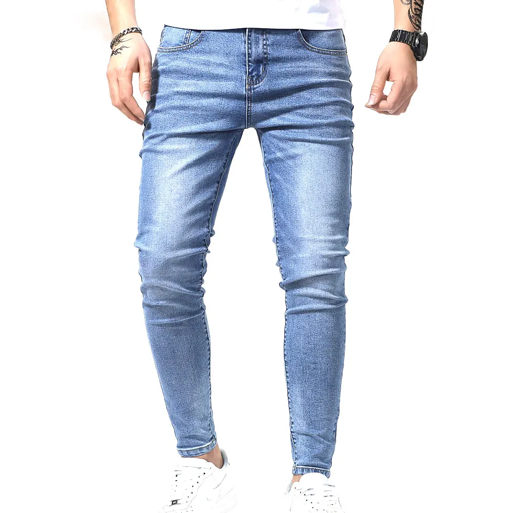 Men New Fashion Jeans Pants Wholesale Custom Logo Slim Fit Jeans Men Skinny Denim Jeans