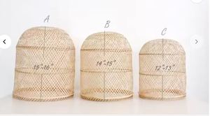 Modern Eco-Friendly Standing Type Bamboo Pendant Light Warm Vintage Style Double Tiers Hanging <b>Lampshade</b> for <b>Living</b> <b>Room</b> Decor - Product Image 5