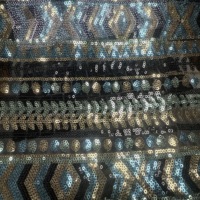 Offre Spéciale tissu brodé de couleur égyptienne paillettes creuses techniques tissées en maille douce pour accessoires de sacs de mariage métallique transparent