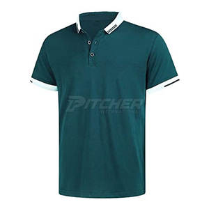 Qualité supérieure Hommes Solide Tricoté 100% Coton Coupe Slim pour T-shirts Respirant À Manches Courtes Décontracté - Product Image 2