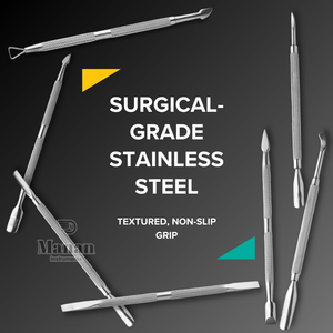 Empujador de Cutículas de Doble Extremo de Acero Inoxidable Reutilizable y Personalizable, Limpiador de Uñas Profesional para Manicura y Pedicura - Product Image 6