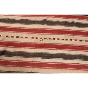 Alfombra de área grande turca Vintage, retales rojos y marrones, técnica de tejido plano de lana tejida, sala de estar látex para Decoración Para, coche, 29x54 pies - Product Image 5