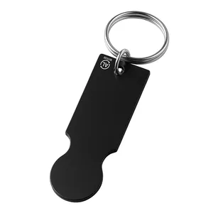 Portachiavi e Moschettoni Promozionali in Alluminio Riciclato Eco-Friendly con Porta Token - Product Image 2