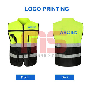 Chaleco DE SEGURIDAD reflectante impermeable ligero Ropa de trabajo con logotipo multibolsillo de alta visibilidad para trabajadores de la construcción industrial - Product Image 6