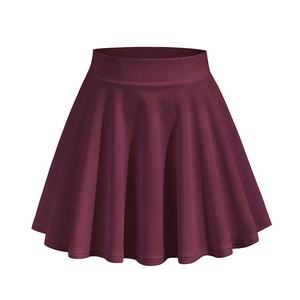 Jupes pour femmes, mini-jupes patineuses décontractées, évasées, extensibles, polyvalentes, simples et colorées - Product Image 3