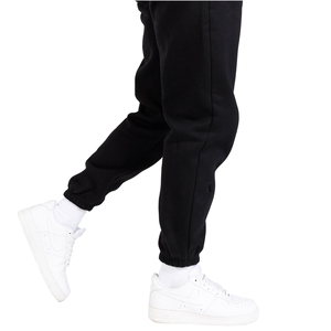 Vente en gros de pantalons de jogging de style décontracté pour hommes, coupe ample, en toile noire, avec fermeture à cordon, délavé à la lumière - Product Image 6