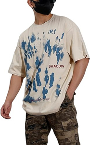 T-shirts graphiques de haute qualité fabricant unisexe vente en gros Boxy Fit surdimensionné streetwear t-shirt t-shirt Vintage col montant lourd - Product Image 2