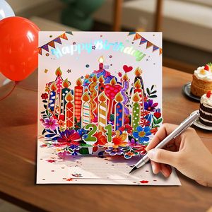 Bougie musicale <span class=keywords><strong>d</strong></span>'<span class=keywords><strong>anniversaire</strong></span> soufflable, carte musicale 3D pop-up avec lumière LED et musique <span class=keywords><strong>d</strong></span>'<span class=keywords><strong>anniversaire</strong></span> - Product Image 2