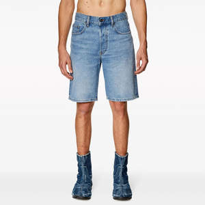 Shorts en jean décontractés pour hommes, coupe ajustée, style streetwear, bleu, noir, mode masculine - Product Image 3