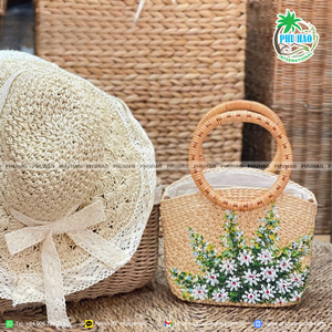 Producto de Venta caliente abrazar la naturaleza con una bolsa de cesta de jacinto de agua de playa Vintage con alta calidad - Product Image 5