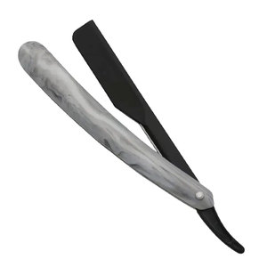 Rasoirs de barbier à manche en plastique droits fabriqués avec des rasoirs d'épilation en acier inoxydable - Product Image 3