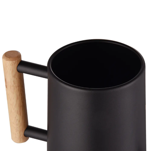 Arrosoir durable revêtu de noir de qualité supérieure avec manche en bois Arrosoir rustique en métal résistant pour une utilisation en jardinage intérieur ou extérieur - Product Image 4