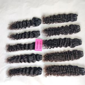 Extensiones de cabello humano vietnamita virgen natural 100% al por mayor, procesamiento sin trenzado, cutícula alineada, estilo ondulado natural - Product Image 2