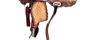 Silla de Montar de Cuero Genuino Marrón de Alta Calidad Estilo Western para Caballos de Rancho y Carreras Inglesas Barkat Overseas B71786 con Estructura de Madera - Product Image 4