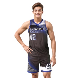 Maillot de basket-ball d'été personnalisé de haute qualité, respirant, grande taille, antibactérien, impression numérique, 100% polyester, sans manches - Product Image 1