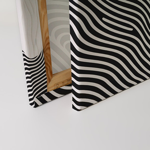 Made In Germany - Home Decor Canvas Picture Modern Landscapes Black White - Wall Art Black Grey - Wall Mural On Stretcher <b>Frame</b> - Product Image 4