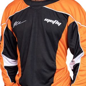 Maillot de hockey orange et noir pour hommes, manches longues, respirant, en polyester, haut d'entraînement, vêtements de sport décontractés, vêtements de sport unisexes, streetwear athlétique - Product Image 5