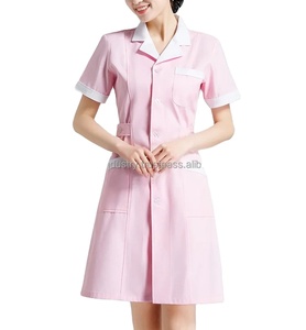Chaqueta Larga de Manga Corta para Mujer, Uniforme Médico de Enfermera Veterinaria, Transpirable, Cómodo, para Laboratorio, Investigación - Product Image 2