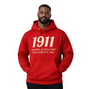 Sweat à capuche en chenille Kappa Alpha Psi Fraternity 1911, taille réelle, polaire premium, broderie de lettres grecques, vêtement classique - Product Image 1