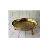 Support à gâteau 3 niveaux en aluminium et bois, finition argentée, forme ovale, dernière collection de mariage, pour fruits, 2 Brother's Collection CS-22