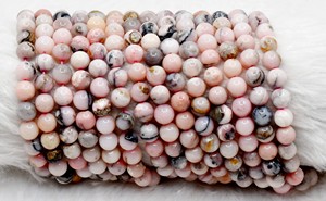 Venta al por Mayor de Perlas Redondas de Ópalo Rosa Curativas de Primera Calidad, 8mm, Anshul Impex RB-POPA-8 para Fabricación de Joyas y Meditación - Product Image 6