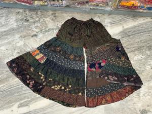 Pantalón Palazzo Bohemio de Seda de 7 Capas para Mujer, Diseño Único de Patchwork, Pantalón Ancho para Dama de Honor, para Verano - Product Image 5