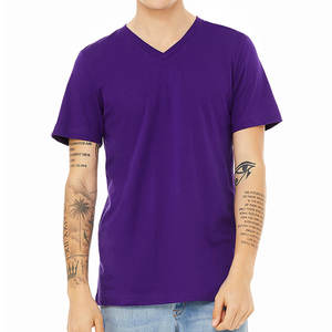 Camiseta Personalizada Más Barata para Elecciones, Camiseta de Cuello Redondo de Algodón y Poliéster, Color Morado - Product Image 1