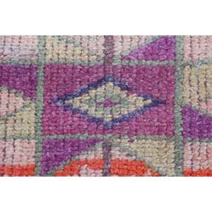 Tapis turc vintage 2,6x11,2 pi (78x340 cm), tapis en laine violette - Product Image 4