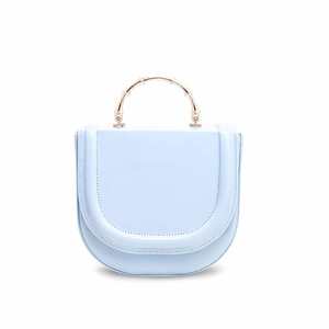 Sky <b>Blue</b> Luxury Rattan Hand Bag P55604 Plaid Satchel <b>Feathers</b> Diamonds Chains Pearls Letters Casual Two Straps Open for Parties - Product Image 3