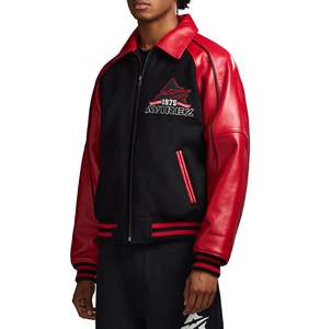Veste en cuir bomber AVirex, personnalisation de la mode, veste en cuir d'hiver, design avant, veste de haute qualité pour hommes, vestes pour hommes - Product Image 2