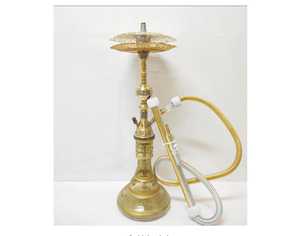 Cachimba de Latón Macizo Egipcio de Lujo con Acabado en Laca Plateada Real, Grabado a Mano Profundo, Edición Limitada, Tamaño Mini, Plata Real - Product Image 2