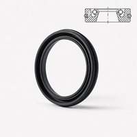 Sello de eje rotatorio hidráulico WEPO con labio de PTFE y energizador de resorte de acero inoxidable para mezcladoras de alta velocidad