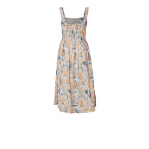 Vestido Midi Floral de Algodón y Yute para Mujer, Estilo Boho Casual y Elegante, Decoración con Recortes, Cintura Elástica, Talla XS-XL - Product Image 3
