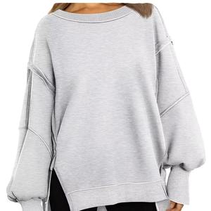 Suéter de Mujer Acogedor, Holgado, de Felpa, Informal, Elegante, Moderno, de Manga Larga, Suave y Cálido para Otoño - Product Image 1