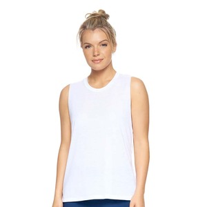 Camisetas sin mangas fluidas y transpirables para mujer, color azul - Product Image 4