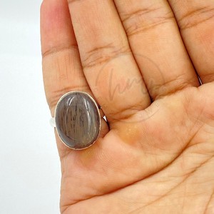 925 Sterling <b>Silver</b> Oxidized Finish Elegant Design Handmade <b>Chunky</b> <b>Ring</b> Natural Golden Obsidian Oval Shape Engagement Jewelry - Product Image 2