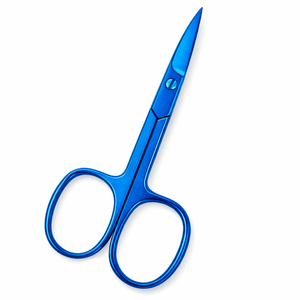 MANAN INSTRUMENTS - Tijeras Profesionales para Cutículas de Acero Inoxidable Azul, Herramienta de Manicura de Precisión con Punta Afilada y Duradera para Arte de Uñas - Product Image 1