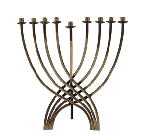 Menorah juive à 9 branches de style européen antique, Menorah juive moderne pour le Tabernacle 9Arm Hanukkah au prix de gros - Product Image 2
