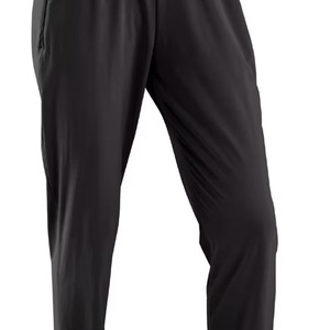 Pantalones Deportivos Negros para Hombre, Cintura Elástica, Bolsillos Laterales, Transpirables, Peso Medio, Casuales, para Invierno, con Cordón Ajustable, Spandex/Nylon - Product Image 5