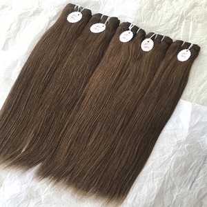 Extensions de cheveux lisses et colorés, qualité supérieure 100%, cuticule alignée #4, vente en gros, liste de prix, vendeur indien - Product Image 3